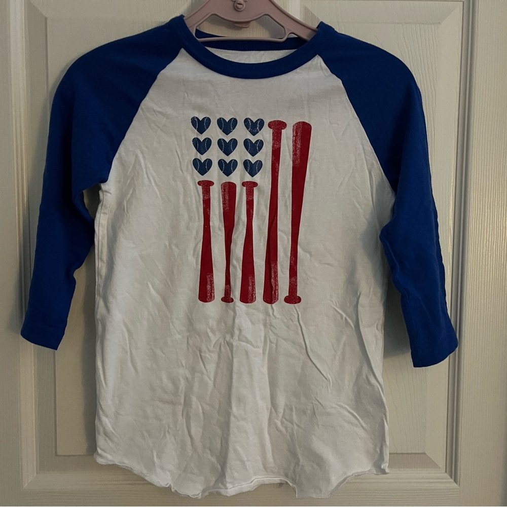 Adidas girl’s baseball tee, size M